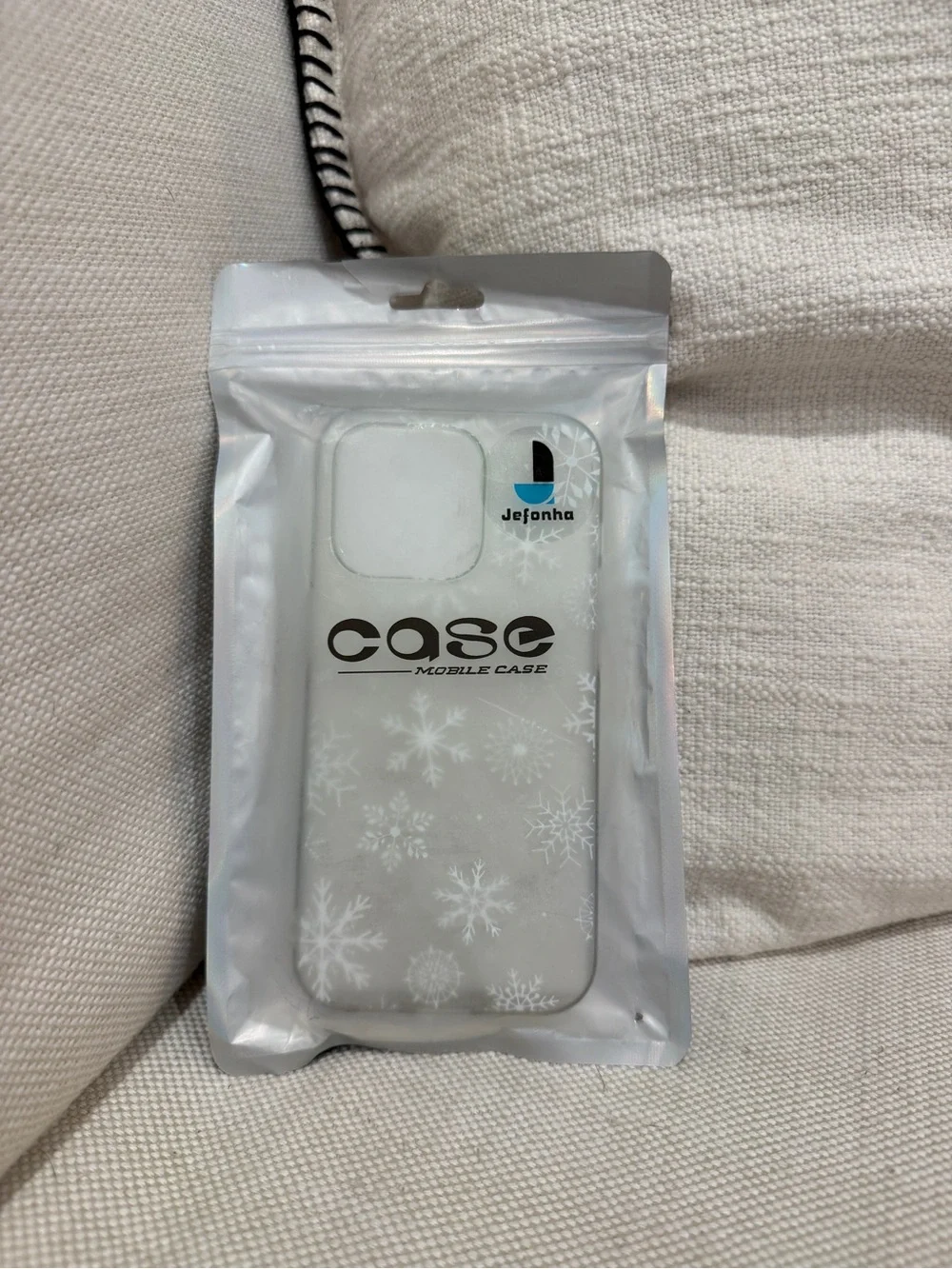 Clear and White Snowflake iPhone 14 Pro Case